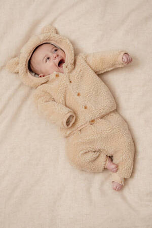 Little Dutch Zapinana bluza z kapturem Teddy - Baby Bunny Sand 74 CL25823521