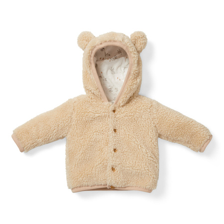 Little Dutch Zapinana bluza z kapturem Teddy - Baby Bunny Sand 80 CL25823621